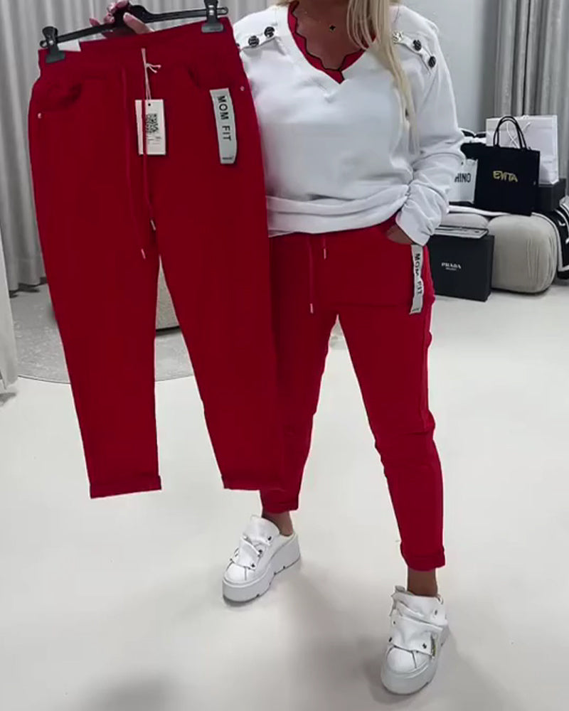 Fashion Stretch Drawstring Pants
