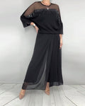 Mesh Splicing Loose Blouse