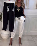Casual Slim Fit Elastic Drawstring Pants
