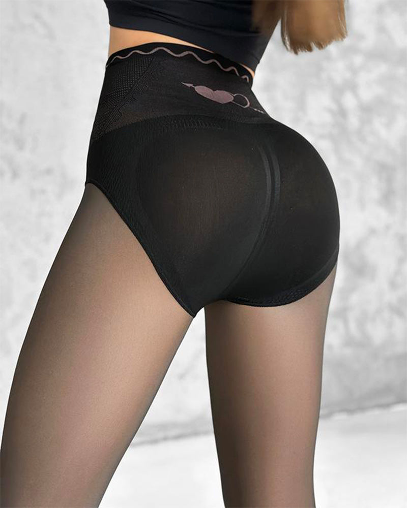 Black Bare Leg Tight Pants