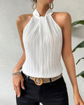 Sleeveless Halter Tank Top