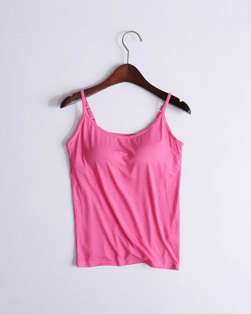 Tank with built-in bra