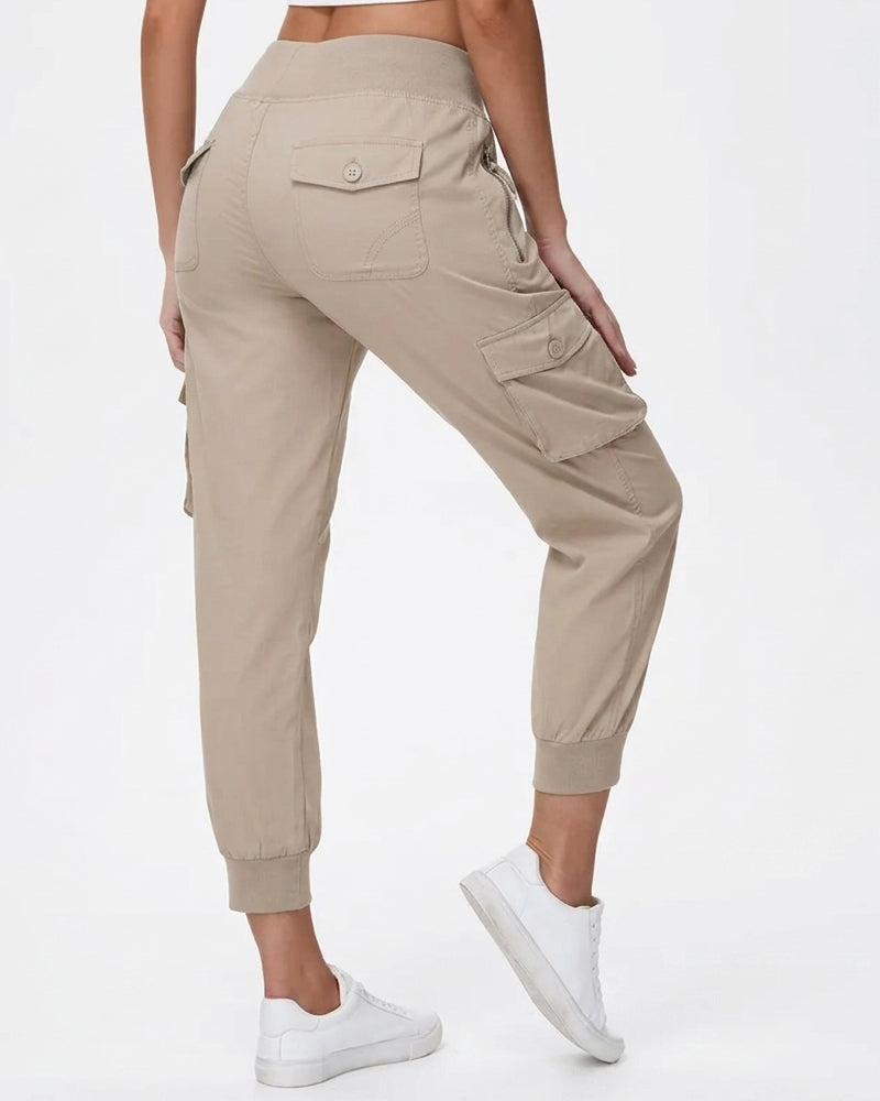 Solid Color Jogger Work Pants
