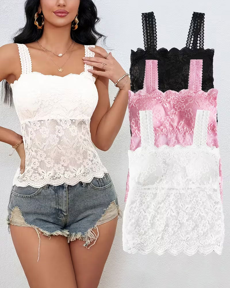 Solid Color Bandeau  Camis Top