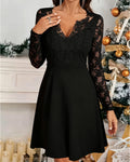 Elegant V-Neck Fashion Dress