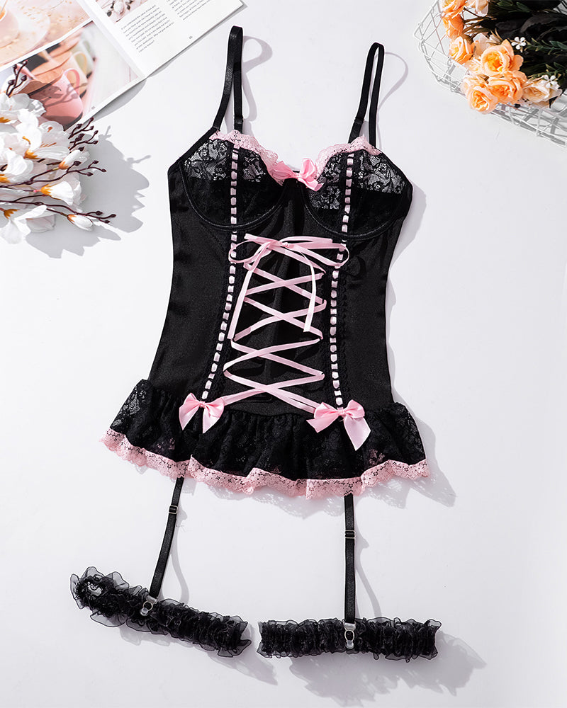 Lace Bow Sexy Lingerie