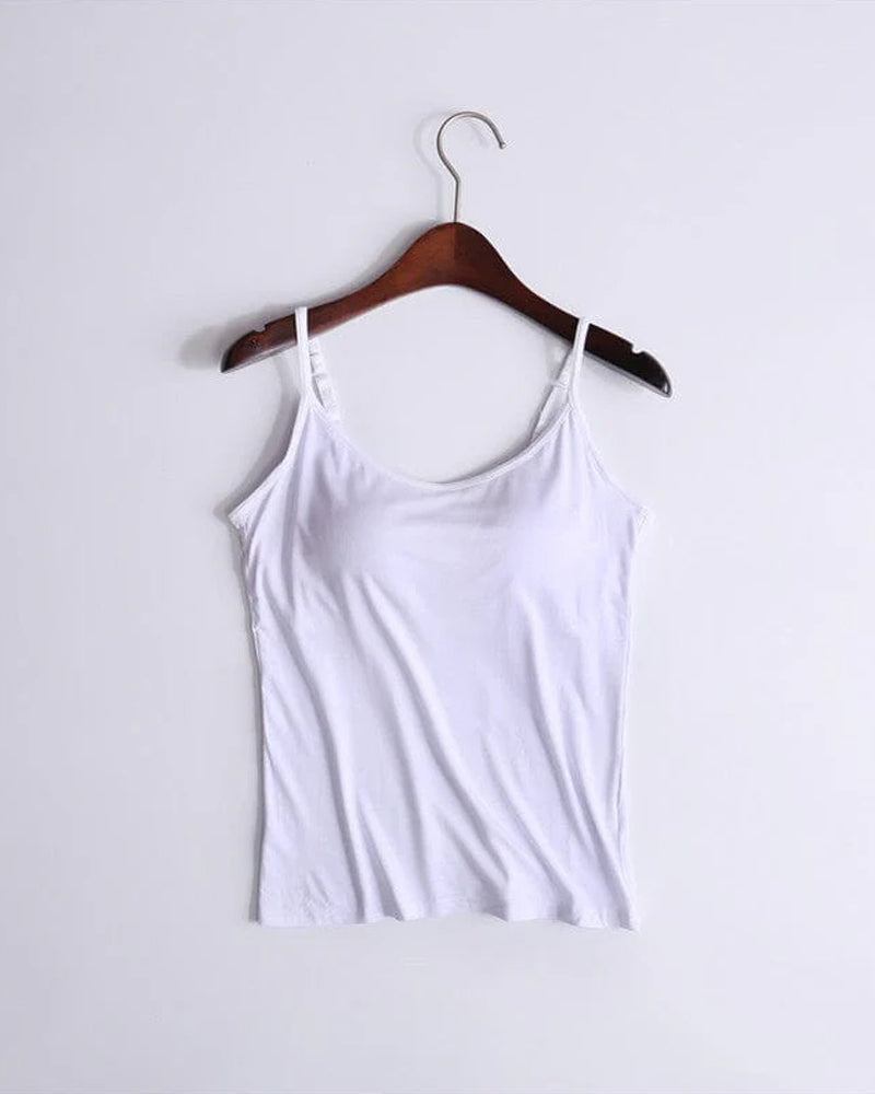 Tank with built-in bra