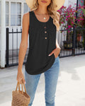 Sleeveless casual button-up vest