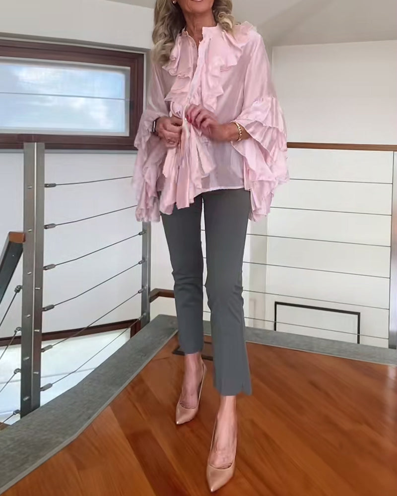 Fashionable Ruffled Blouse