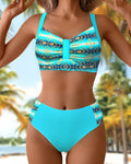 Sexy Bra Triangle Print Beach Bikini