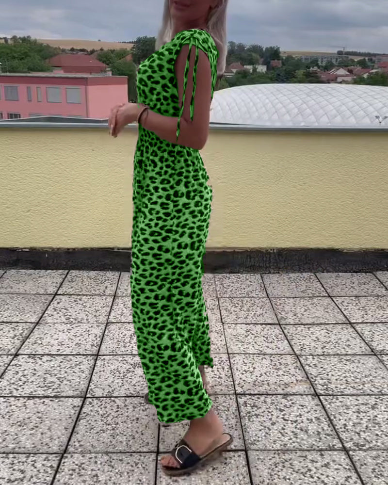 Leopard Print Sleeveless Dress