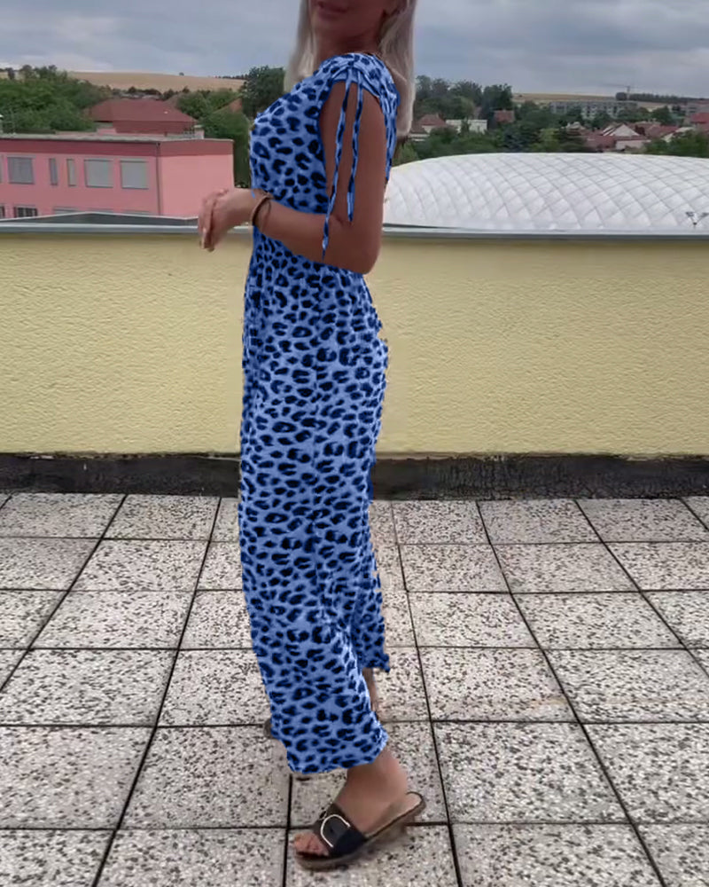 Leopard Print Sleeveless Dress