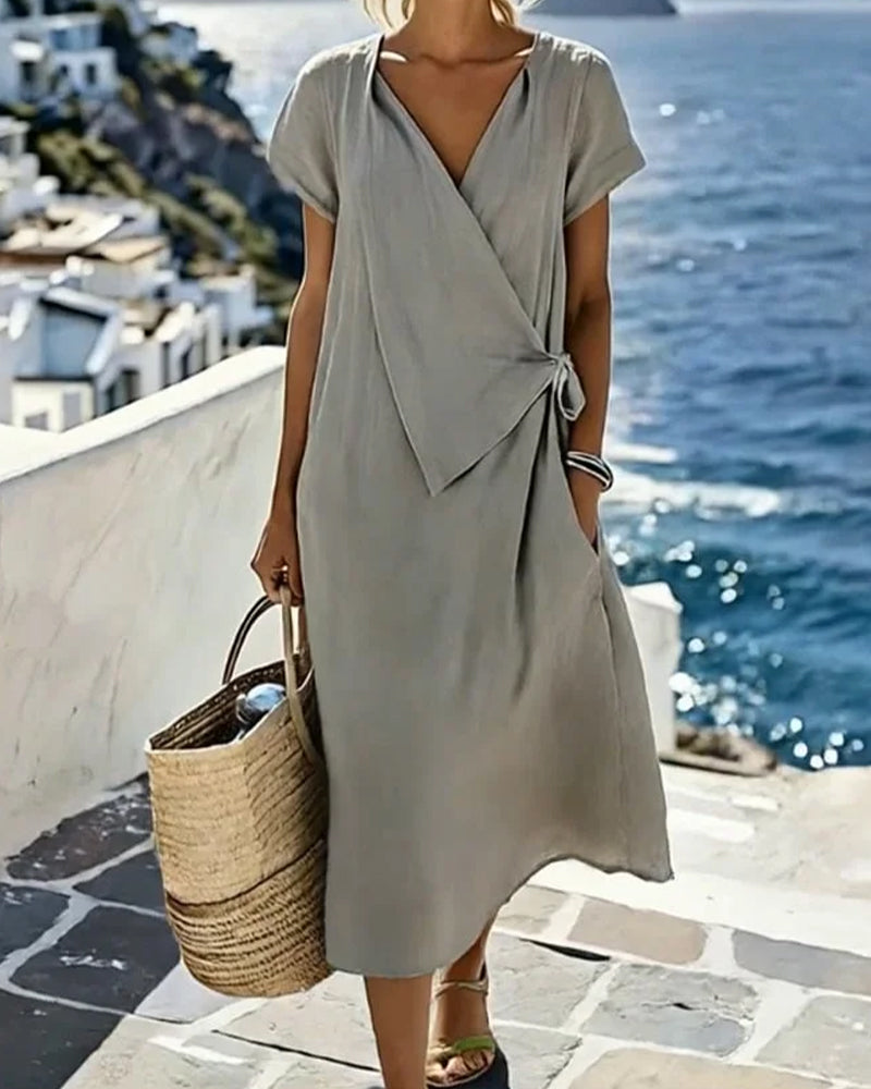 V-Neck Strappy Dress