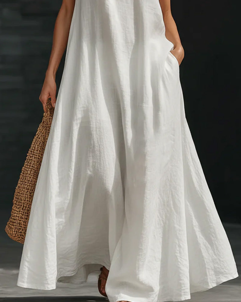 Fashionable Halter Neck Long  Dress