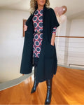 Casual solid color half sleeve pocket cardigan