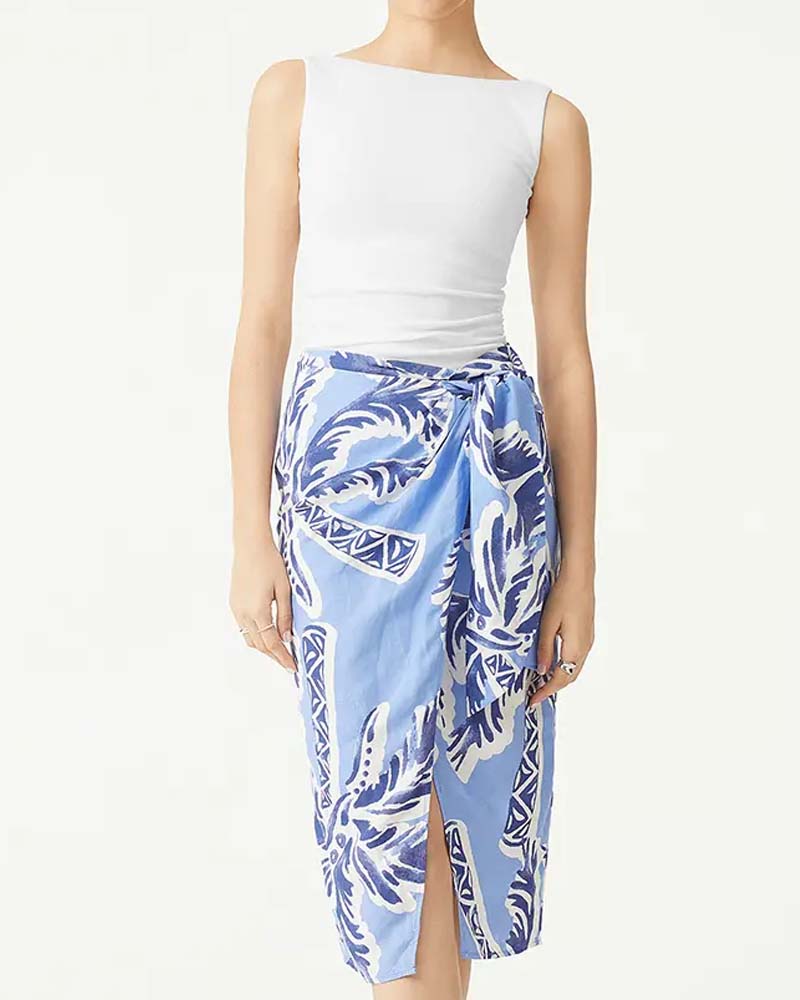 Built-In Bra Off-Shoulder Ribbed Sleeveless Tank Top