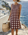 Polka Dot Sleeveless Shift Dress