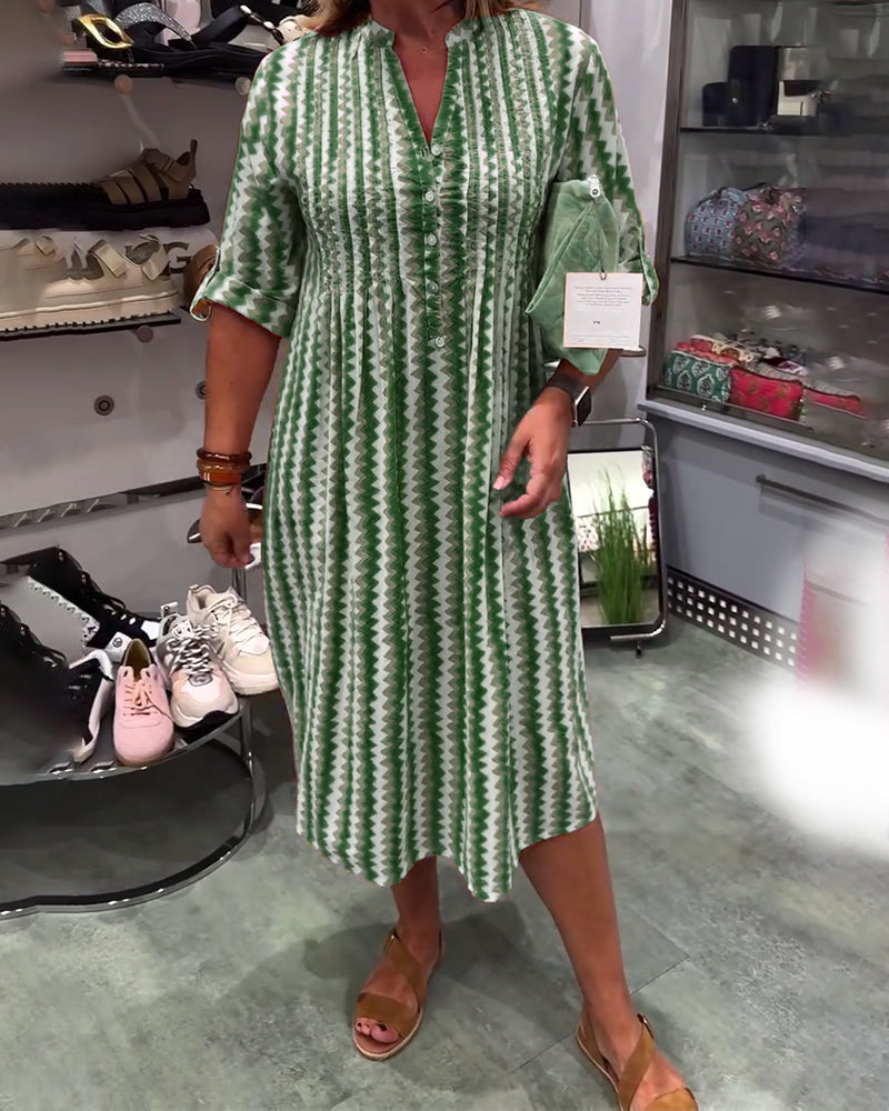 Wave Print Dress