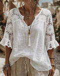 Daisy Lace Patchwork Blouse
