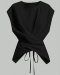 A Cross-Strap Hem Cropped Top