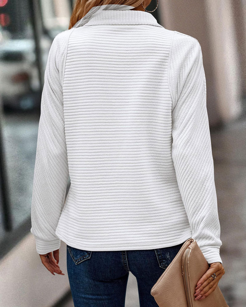 Solid Color Zip-up Hoodie