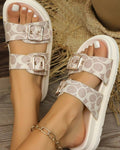 Fashion Double Buckle Sandals