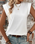 Sleeveless white casual top