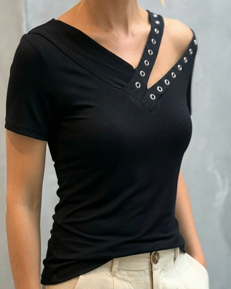 V-Neck Fashion Slim Fit T-Shirt