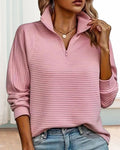 Solid Color Zip-up Hoodie