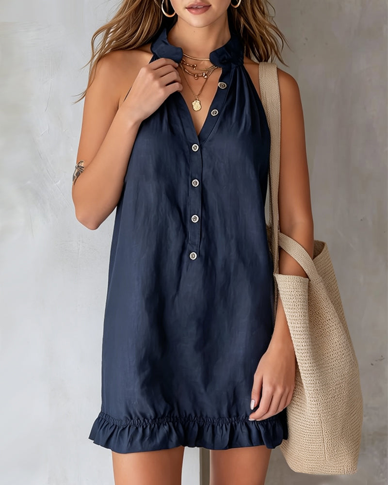 Sleeveless Elegant V-Neck Dress