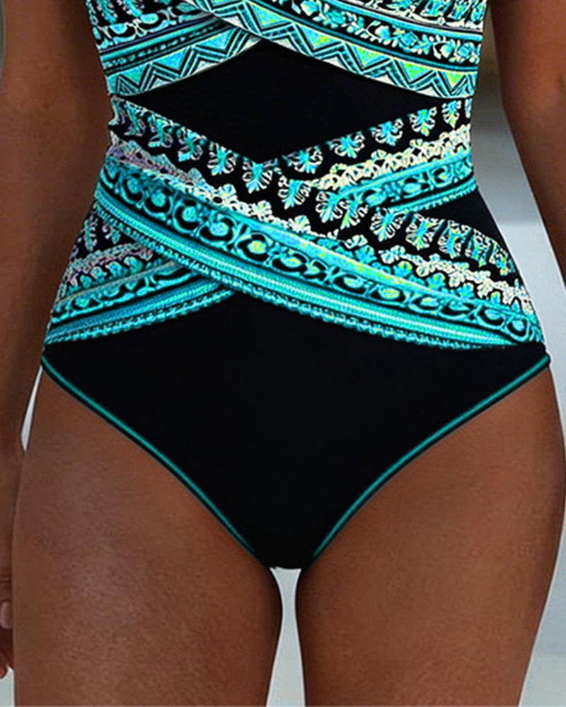 Tank Style Printed One-Piece