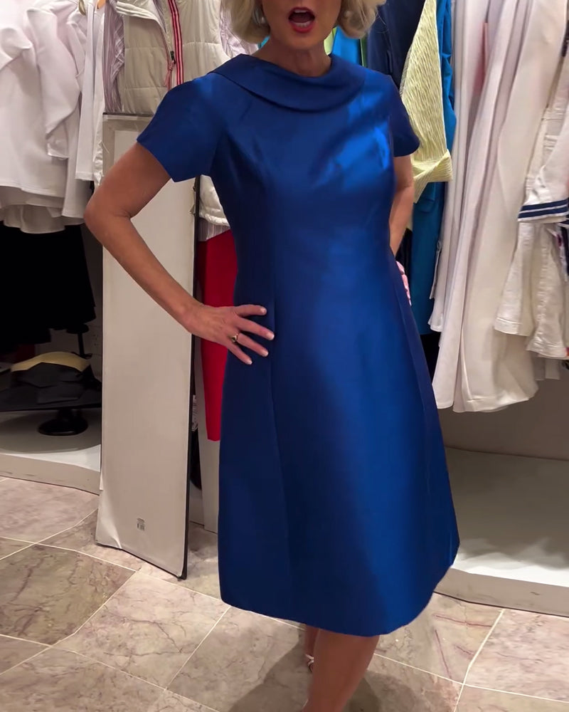 Fashionable solid color backless strappy dress