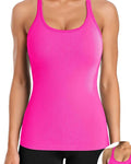 Built-in bra racerback tank top
