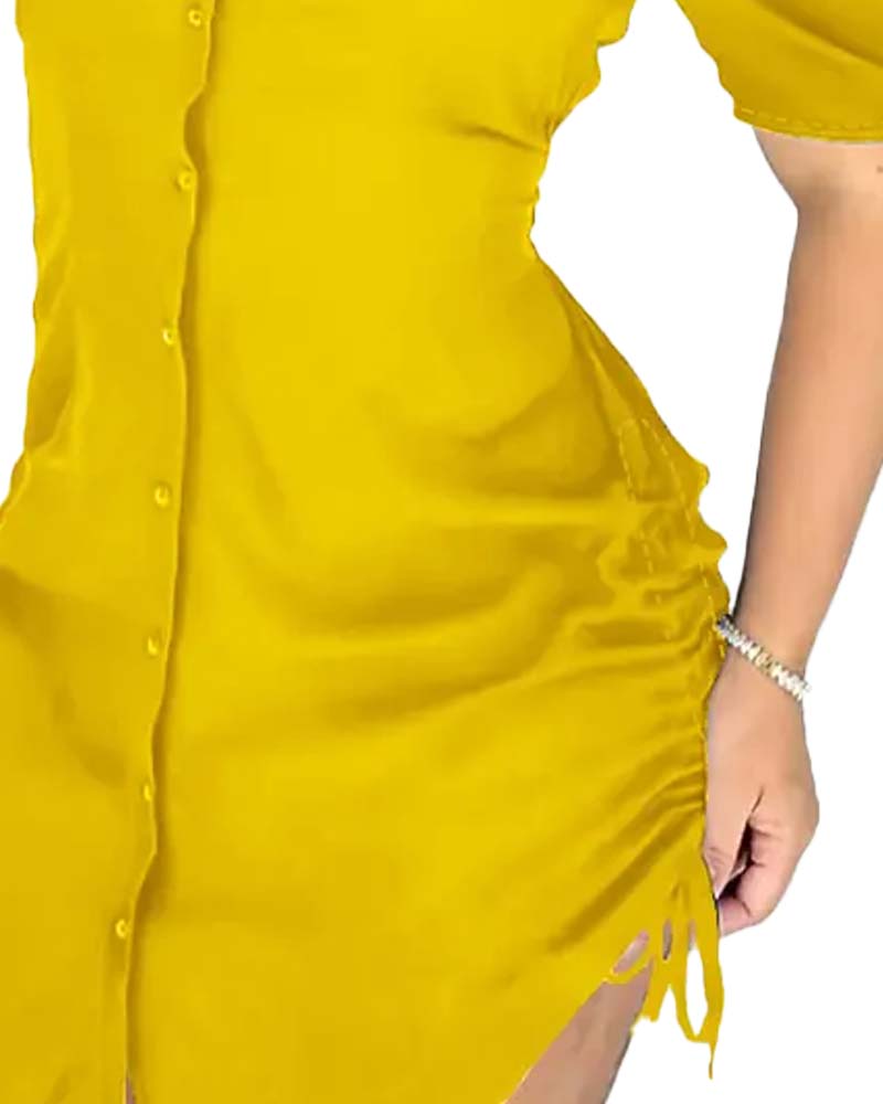 Waist Tie Shirt Dress