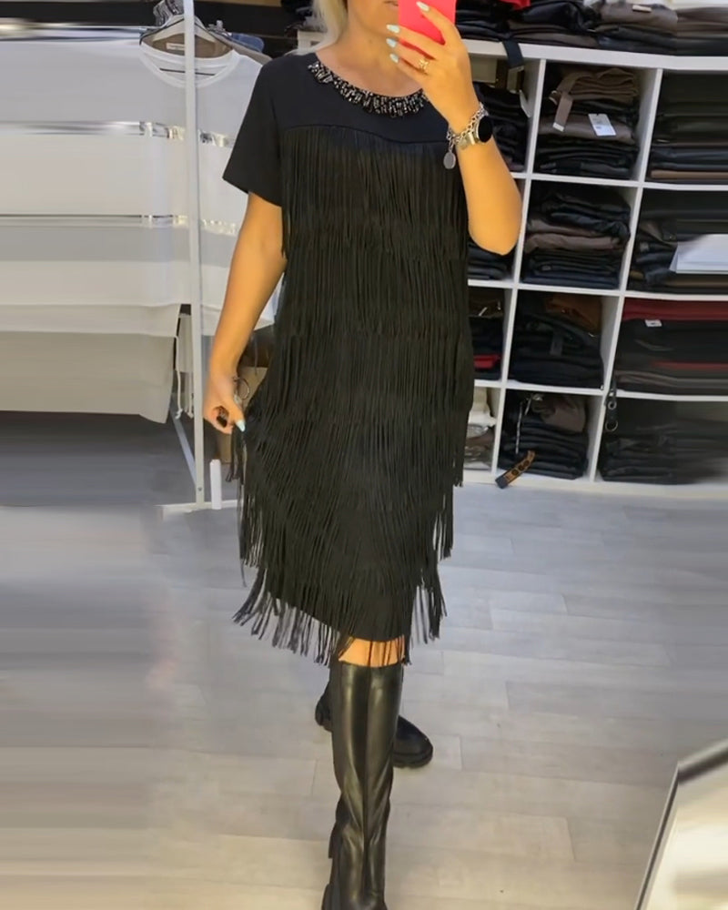 Chic Shift dress with Tassel