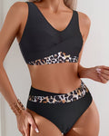 Leopard Sporty V-Neck Bikini