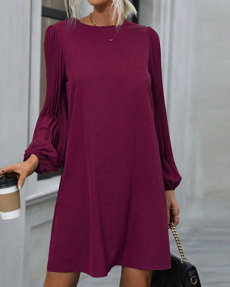 Elegant solid color dress