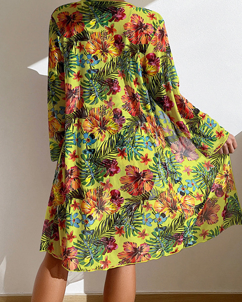 Floral Print Bikinis and Cover Up