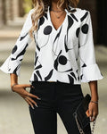 V-Neck Slim Fashion Blouse