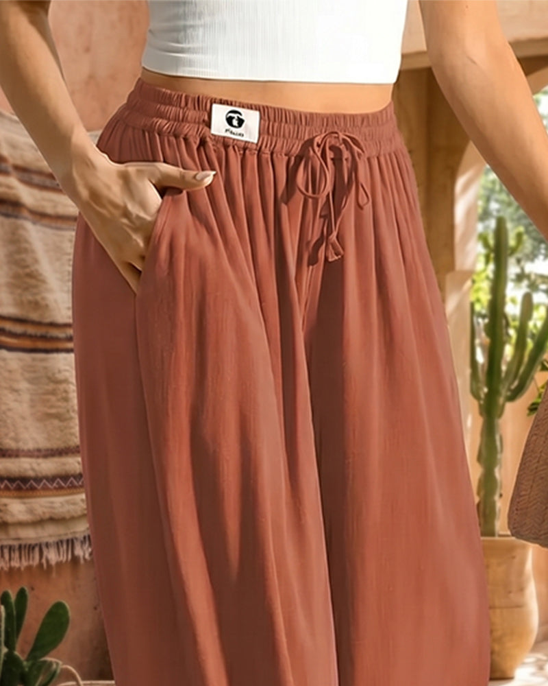 Lace Patchwork Lantern Pants