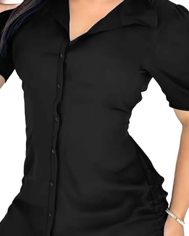 Waist Tie Shirt Dress
