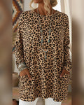 Leopard Print Round-Neck Top