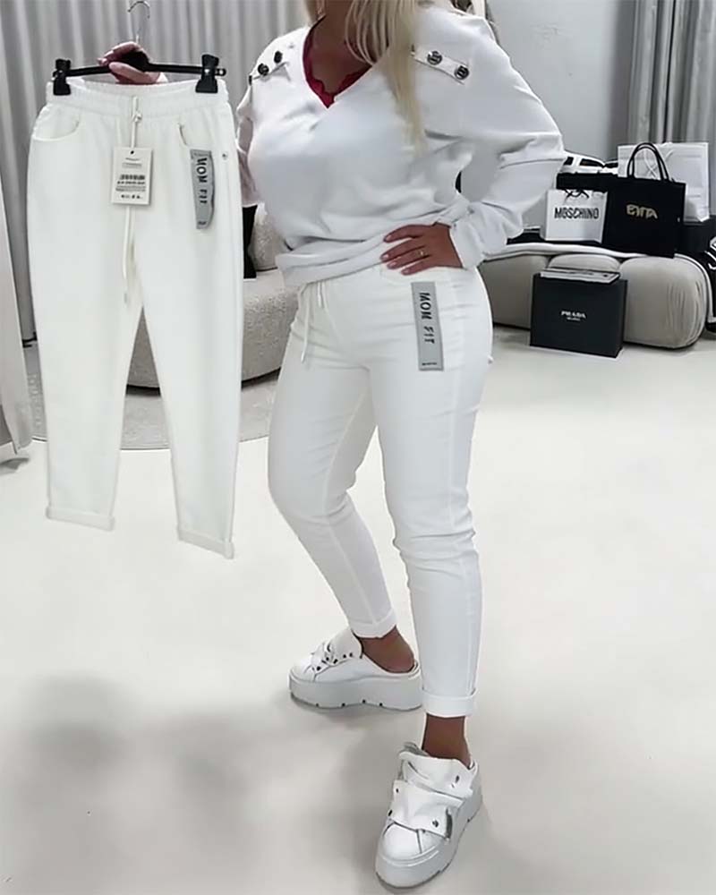 Fashion Stretch Drawstring Pants