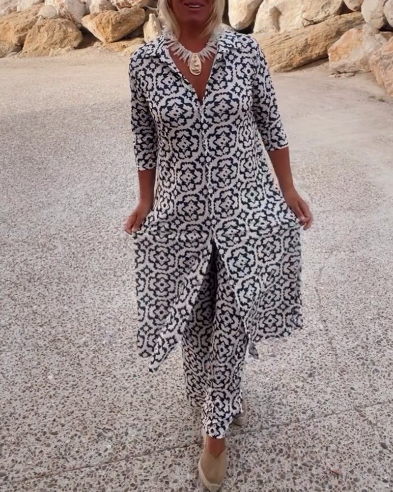 Vintage printed lapel button set