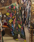 Kimono print casual two-piece set