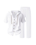 Men's Lightweight Hooded Two-Piece Set For Summer Casual Wear