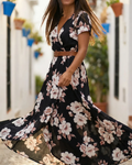 Floral Print Casual Short Sleeve Dress