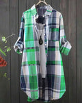Casual Plaid Contrast Shirt