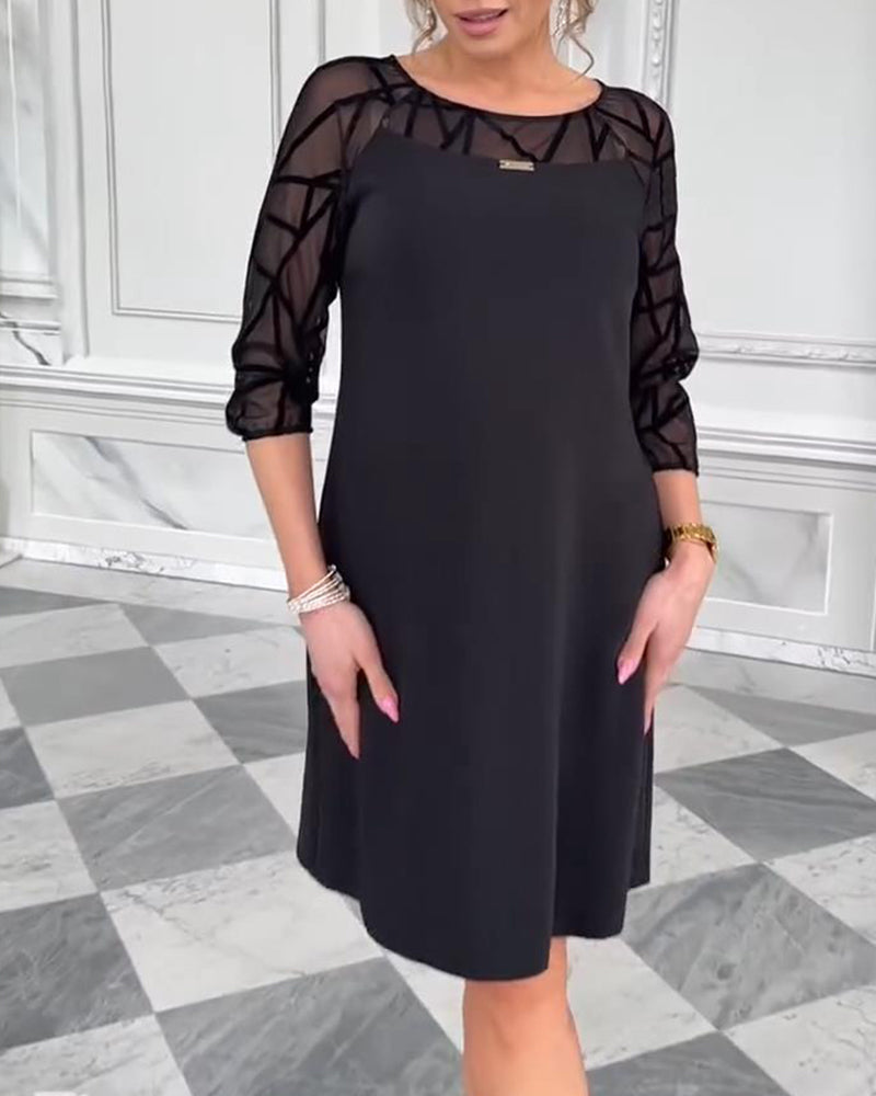Elegant Round Neck Fashion Dress