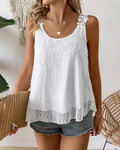 Solid Color Shoulder Strap Vest